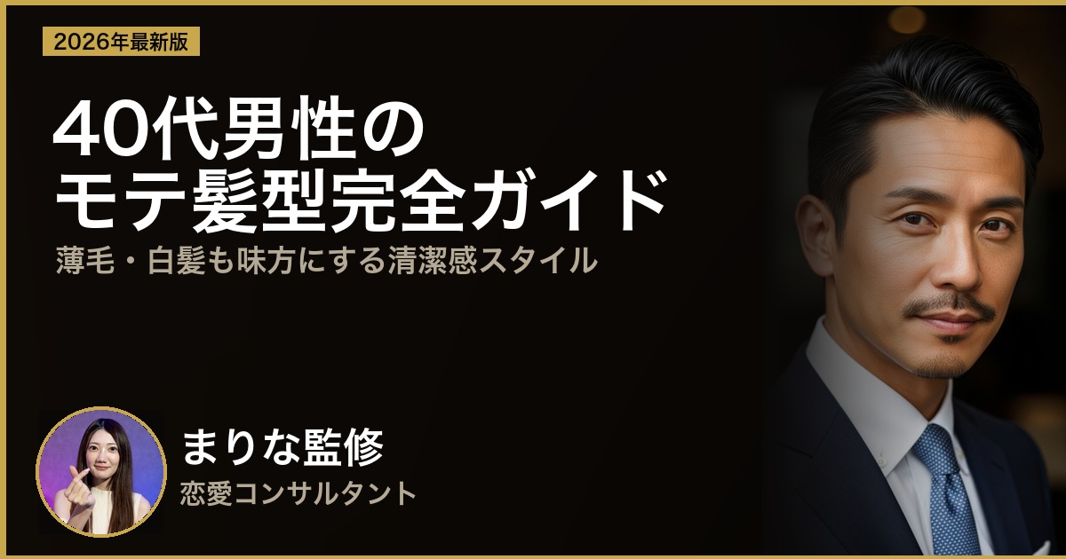 40代バツイチ男性のモテ髪型完全ガイド｜薄毛・白髪も味方にする清潔感スタイル