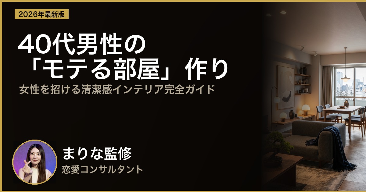 40代バツイチ男性の「モテる部屋」作り完全ガイド｜女性を招ける清潔感インテリア